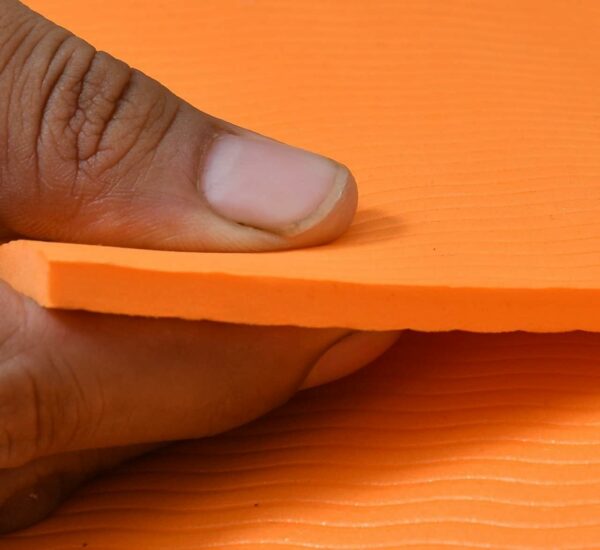 Durable Anti-Slip Yoga Mat for Home Workout - 4mm, Orange - Image 3