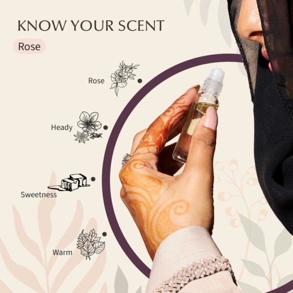 Pure Rose Attar Oil Roll-On | 6ml Unisex Perfume - Image 3