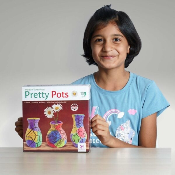 Paint Your Own Art Kits for Kids - Pot Painting Set - Image 2