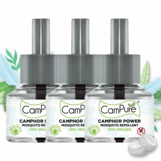 Organic Camphor Mosquito Repellent Refill Pack of 3 - Safe for Kids & Pets