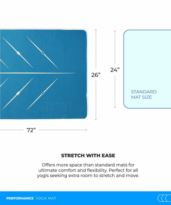 Extra Large 8mm Thick Yoga Mat with GuideAlign - 72x26 Inch - Image 6