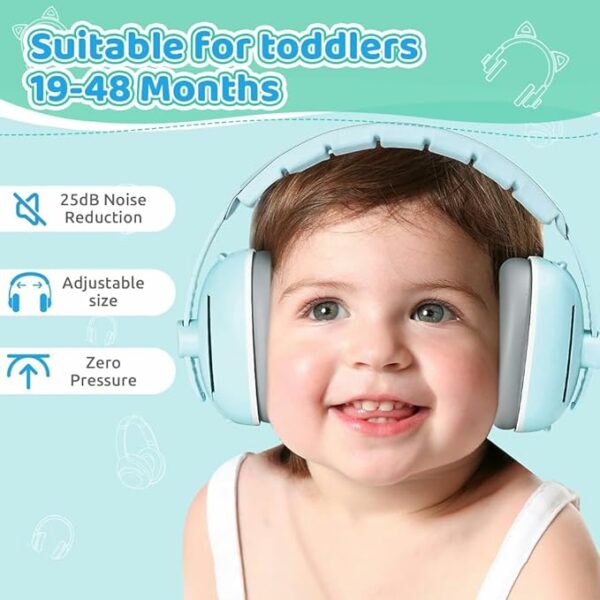 Noise Cancelling Ear Muffs for Kids & Teens - 25dB Protection - Image 3
