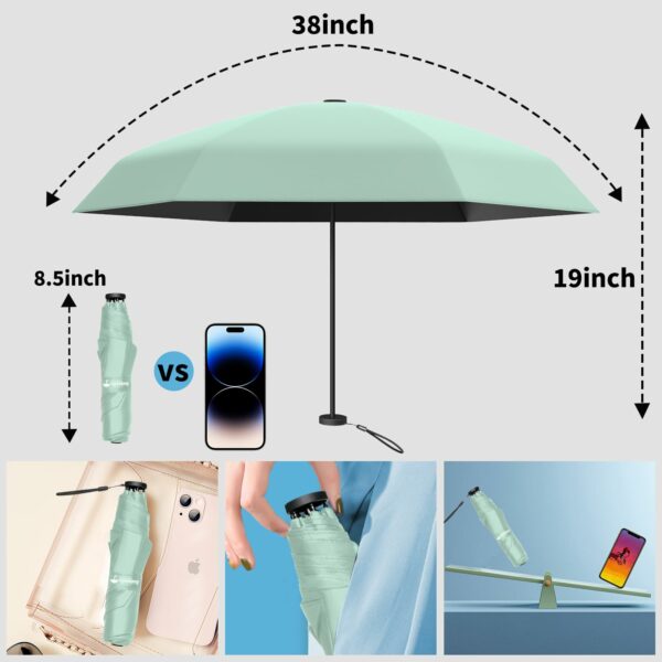 Ultra-Light UPF50+ UV Protection Compact Umbrella - 38 Inch - Image 5
