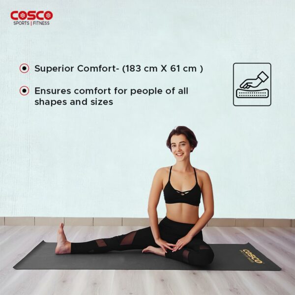 EVA Yoga Mat - Anti-Skid, Washable, Eco-Friendly - 4mm Charcoal - Image 2
