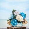 Sea Breeze Everlasting Floral Bouquet - 6 Inch Tabletop Arrangement
