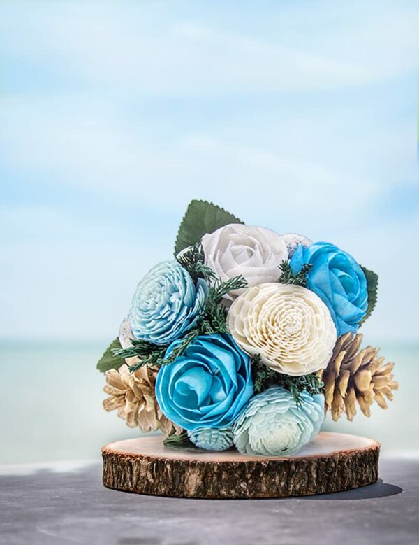 Sea Breeze Everlasting Floral Bouquet - 6 Inch Tabletop Arrangement
