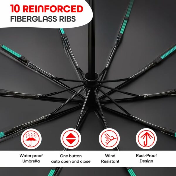 Compact Travel Umbrella with UV Protection & Anti-Slip Handle - Image 5