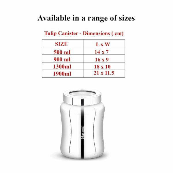 Elegant Stainless Steel Canister for Tea, Coffee & Spices - 900ml - Image 5