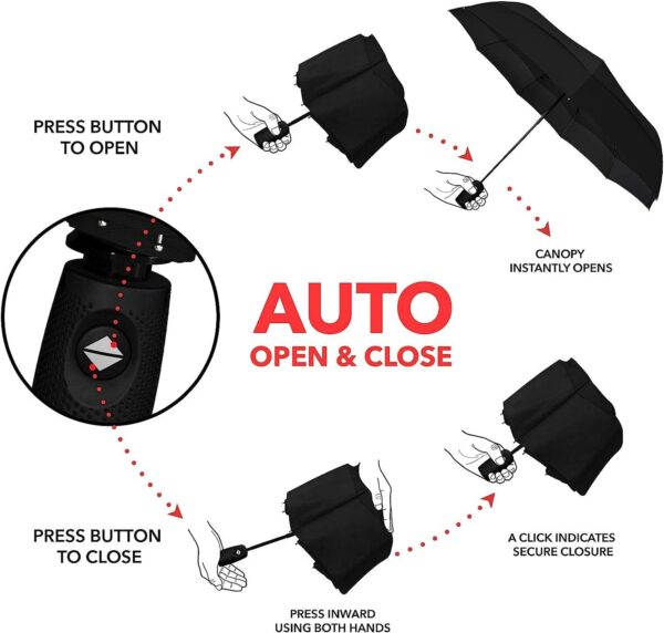 Portable Auto Travel Umbrella - Windproof, Compact & Lightweight - Image 4