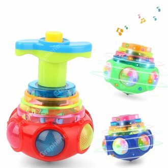 LED Spinning Top Toy with Music - Educational & Safe for Kids