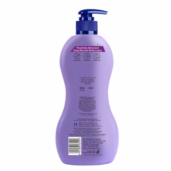 Deep Nourish Body Lotion for Dry Skin - 400ml, 72h Moisturisation - Image 2