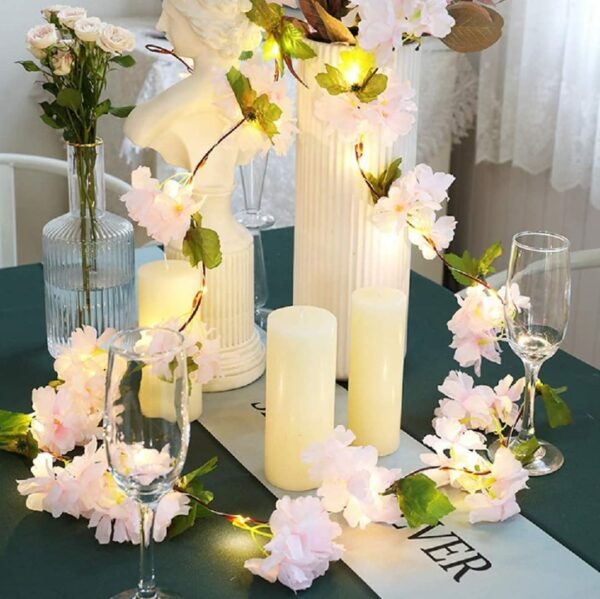 6 Ft Long Silk Carnation Garland for Weddings & Decor - Image 3