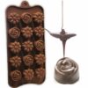 Silicone Flower Shape Chocolate Mould - 10-Inch, Brown