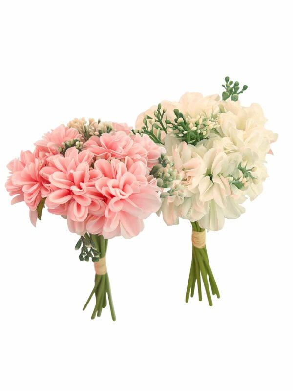 Set of 2 Multi-Color Artificial Hydrangea Flowers - 24.1 cm - Image 3