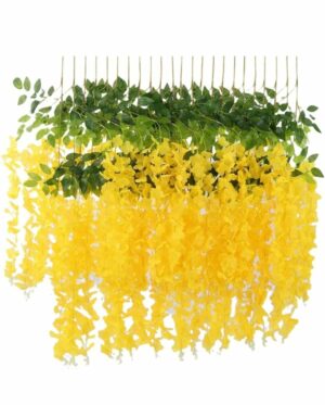 Beautiful Artificial Wisteria Hanging Floral Arrangement for Weddings and Parties