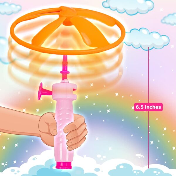 3 in 1 Unicorn Flying Saucer Toy for Kids - Rocket, Slide & Spin - Image 5
