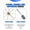 Stylish 3-Fold Umbrella for Men & Women, Windproof, Lightweight, 22 Inch