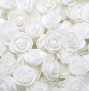50 Pcs Small Artificial Foam Rose Flowers for DIY Crafts & Decor