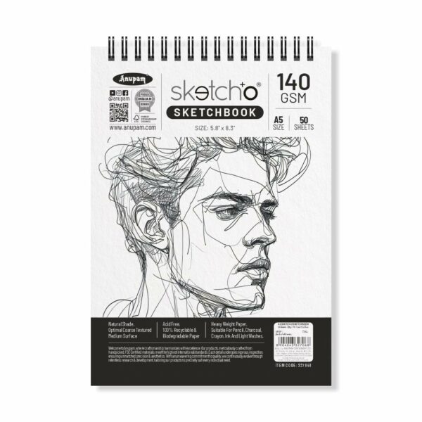 Premium A5 Sketchbook - 50 Sheets, Acid-Free, Durable