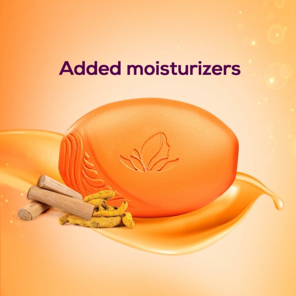 Sandal & Turmeric Soap for Total Skin Care, 125g (Pack of 4) - Image 4