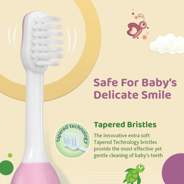Baby Toothbrush Set of 2 for Infants (6m-36m) - BPA Free - Image 5