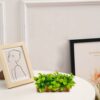 Artificial Bamboo Plant Leaves in Wooden Tray - 11cm x 20cm