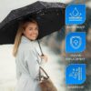 Windproof Travel Umbrella for Men, Women & Kids - 10 Fiberglass Ribs