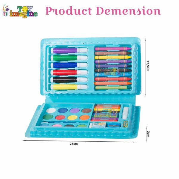 Kids Drawing Art Set - Portable Crayon & Water Paint Kit - Image 3