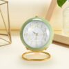 Analog Alarm Clock with Night Light - Silent, Battery Powered