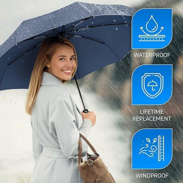 Automatic Open Travel Umbrella - Windproof, Large Canopy - Image 6