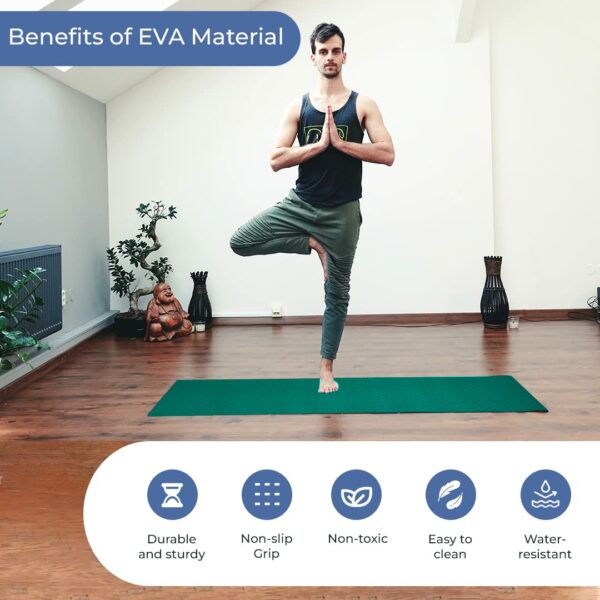 Eco-Friendly 6mm Anti-Skid Yoga Mat with Carry Bag & Strap - Image 5