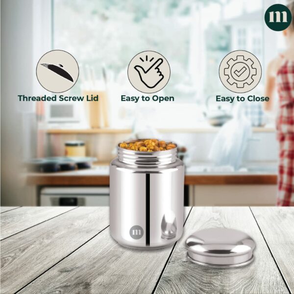 Airtight Stainless Steel Kitchen Canisters - 500ml & 750ml - Image 4