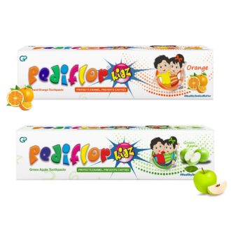 Anticavity Fluoride Toothpaste for Kids - Green Apple & Orange - 70g x 2 Pack