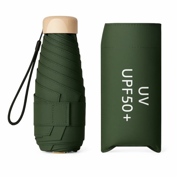 Compact Travel Umbrella with UV Protection - Lightweight Mini Design