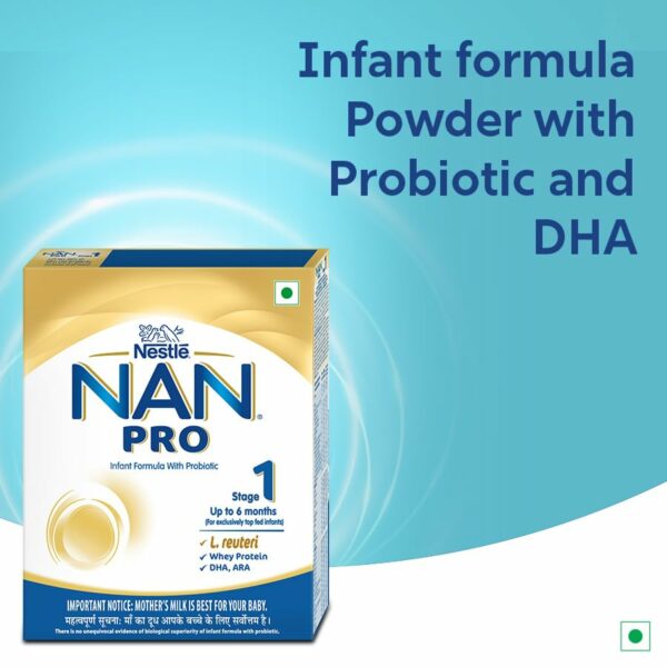 NAN PRO Stage 1 Infant Formula Milk Powder with Probiotics, 400g - Image 3