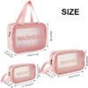 Clear Makeup Pouch Set - Waterproof Cosmetic Organizer Bag