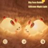 Cute Rabbit Night Light - Touch Silicone LED Lamp for Kids
