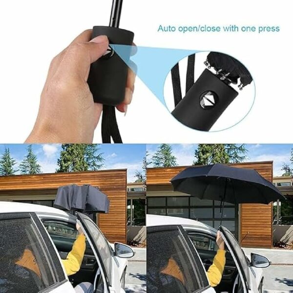 Automatic Open Close Travel Umbrella - Windproof & Compact - Image 5