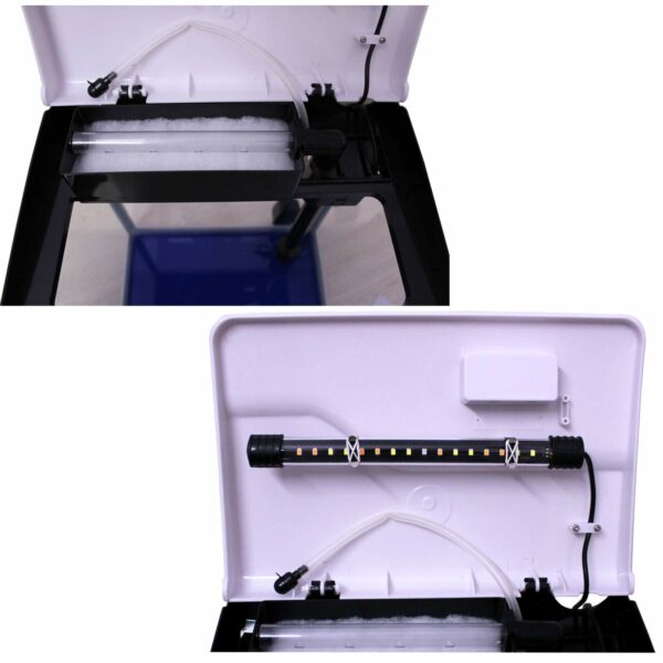 Mini Fish Aquarium Tank with LED Light and Filter - 14L - Image 5