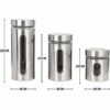 Stainless Steel Airtight Kitchen Canisters Set of 3 with Window