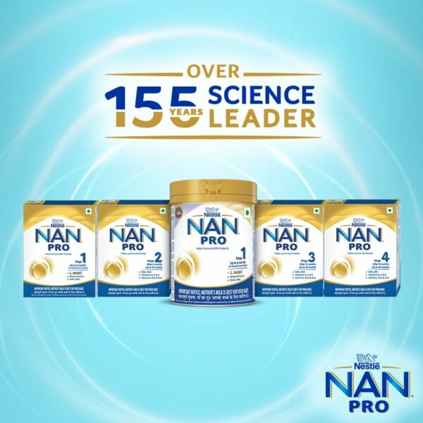 NAN PRO Stage 1 Infant Formula Milk Powder with Probiotics, 400g - Image 4