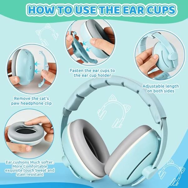 Noise Cancelling Ear Muffs for Kids & Teens - 25dB Protection - Image 4