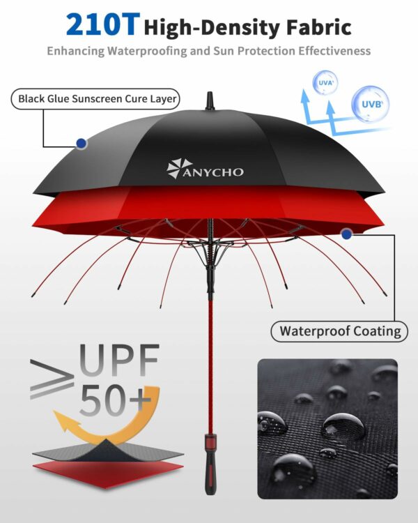 54 Inch Wind-Resistant Umbrella for 2-3 People - Auto Open - Image 3