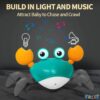 Interactive Crawling Crab Toy with LED Lights & Rechargeable Battery for Toddlers