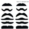 12x Self Adhesive Mustache Set for Parties and Costumes