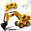 Remote-Controlled JCB Digger Toy for Kids - Realistic Construction Vehicle