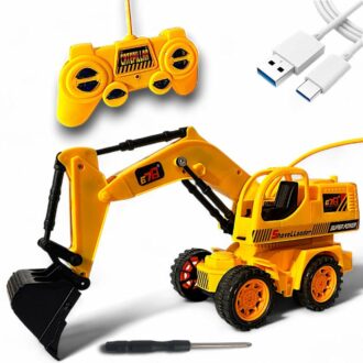 Remote-Controlled JCB Digger Toy for Kids - Realistic Construction Vehicle