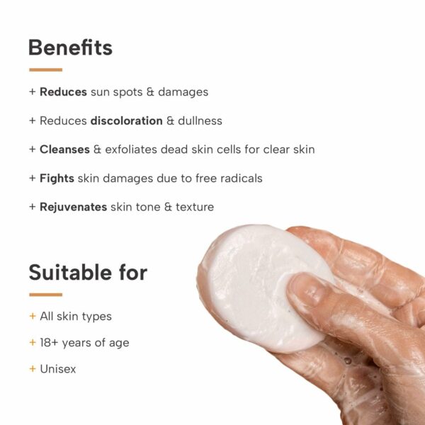 Kojic Acid 1% Soap with Glutathione for Pigmentation & Sun Damage - 75g - Image 2