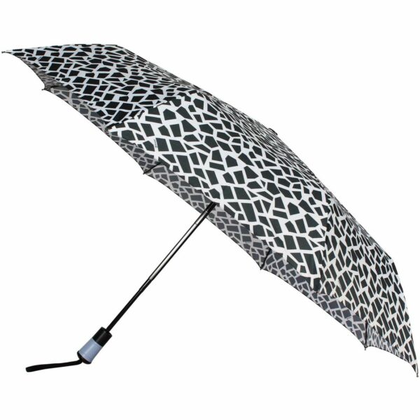 Auto Open Black & White Umbrella - Easy Carry Protection - Image 2