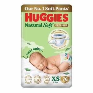 Premium Soft Baby Diaper Pants, Newborn/XS Size, 76 Pack